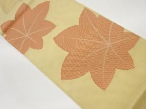 紗 紅葉模様織出し袋帯